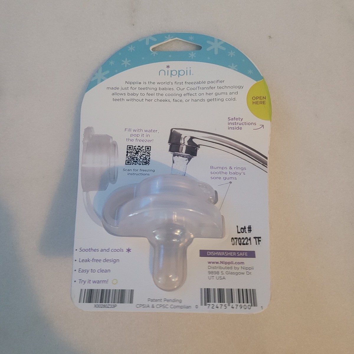 Nippii Baby Freezable Teething Pacifier Soothing Care For Teething