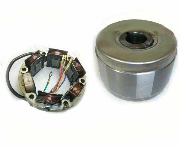 FüR Royal Enfield Kugel Electra Lichtmaschine Und Magnet Rotor 12V 6 Draht-image