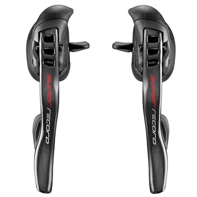 New Campagnolo Super Record Ergopower Ultra Shift/Brake Lever Shifter Set  Black