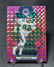 Mike Quick Pink Camo Prizm Holo 2023 Mosaic Football Card #200 New York Jets