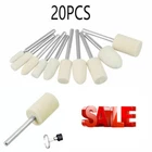 20pcs Wool Polishing Bits Buffing Felt Pads Rotary Tool Accessories for Dremel