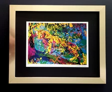 LEROY NEIMAN +  OCELOT  + CIRCA 1990'S + SIGNED PRINT FRAMED + BUY NOW