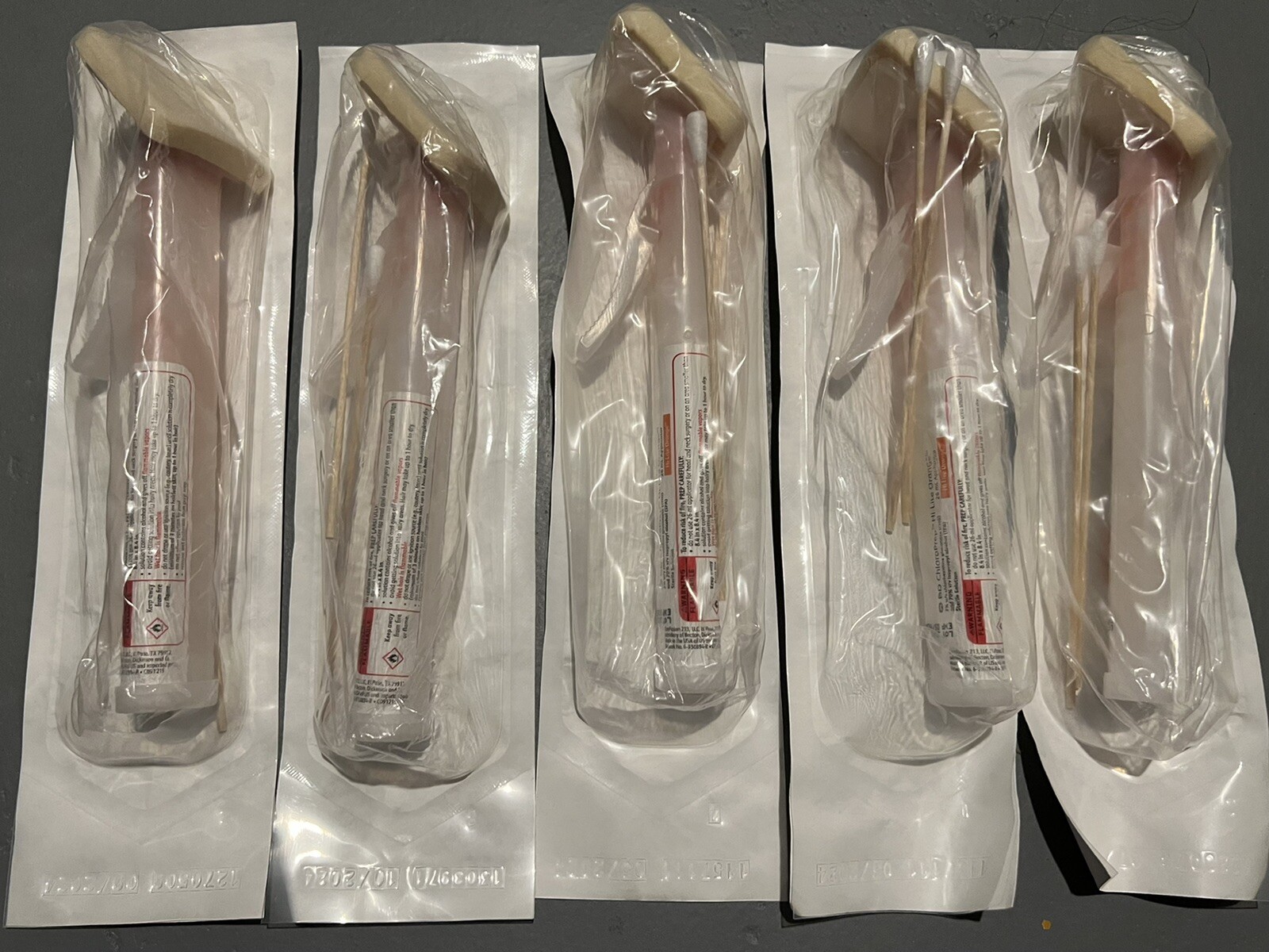 5-count BD Chloraprep Hi-Lite Orange 26mL Applicator