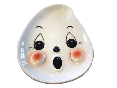NEW! Johanna Parker Halloween Ghost Character Face Plate Treat Candy Dish Decor