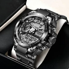 Men Military Sports Watch LED Screen Large Digital Face Waterproof Wristwatch US