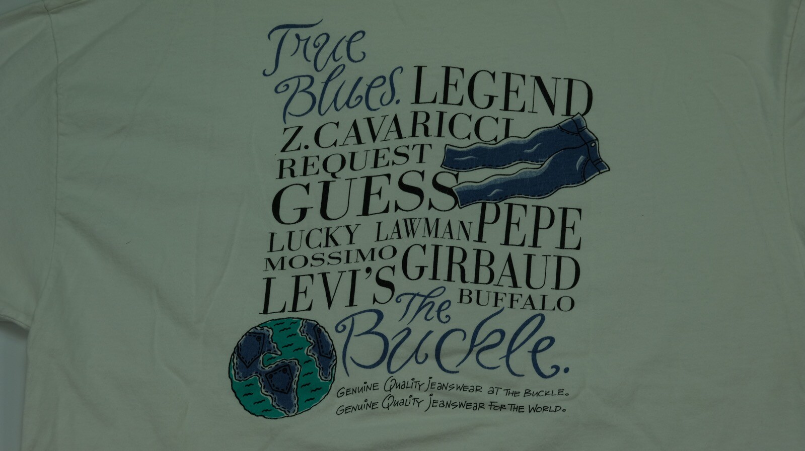 Rare VTG True Blues Jeans Levis GUESS Lucky Girbaud Single Stitch T Shirt 90s XL