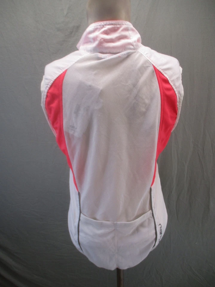 NUEVO CON ETIQUETAS Louis Garneau Talla L Mujer Blanco Cremallera Completa Cuello Soporte Chaleco de Ciclismo 587 Foto 4 de 4