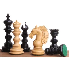 4.5" Gallant Knight Luxury Staunton Chess Set- Chess Pieces Only - Ebony Wood