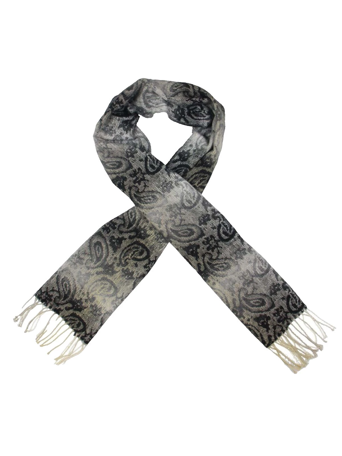 Bufandas y estolas sólido negro Cachemira para Mujeres