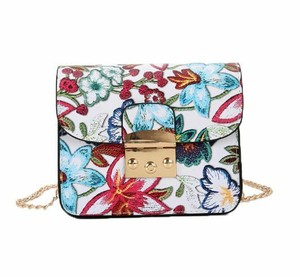 Sac A Main Femme Bandouliere Original Brode Fleuri Fleur Colore Vintage Retro Ebay