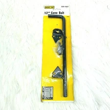 New Cane Bolt 12 Inch Black 225-1857 Project Pro Steel Gate Double Door Latch