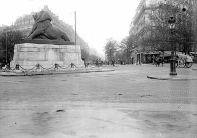 The Place Denfert-Rochereau And The Boulevard Raspail 1905 OLD PHOTO