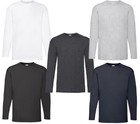 5 FRUIT OF THE LOOM HERREN LONGSLEEVE TSHIRTS M L XL XXL 3XL 4XL 5XL LANGARM SET