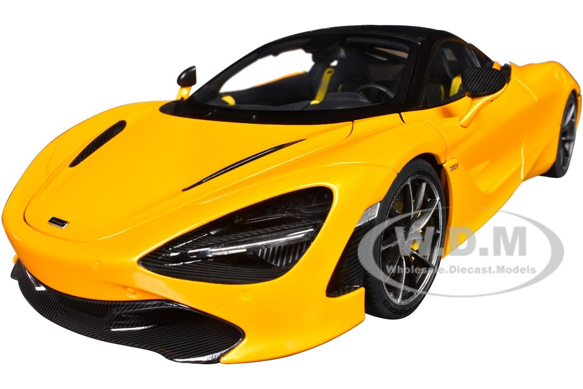 MCLAREN 720S VOLCANO YELLOW WITH BLACK TOP 1/18 MODEL CAR BY