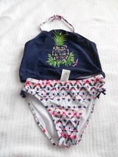 TOMMY BAHAMA GIRLS 2 PC TANKINI SWIM SET SIZE 6x FLORAL "BE A PINEAPPLE"
