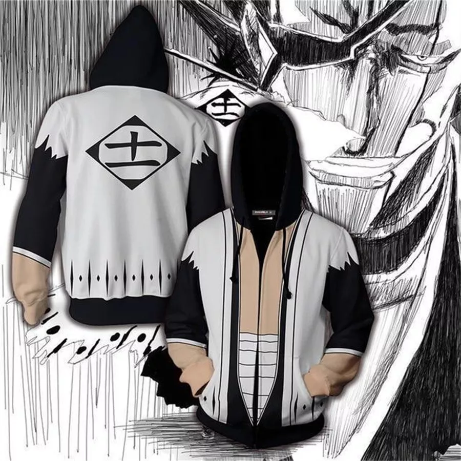 2022 Bleach Anime Hoodie Kurosaki Ichigo Printed Hoodie Sweatshirts Men and  Women Casual Sport Pullover Zipper Tops