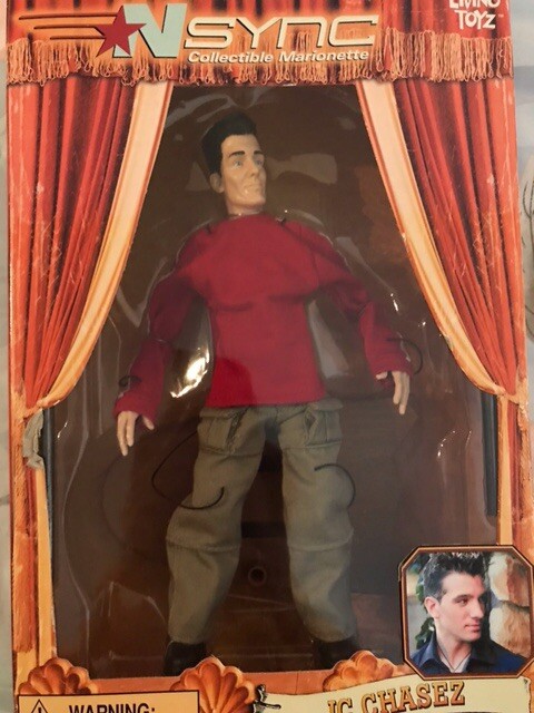 2000 Living Toyz N'Sync JC Chasez Collectible Marionette Puppet Doll IOB