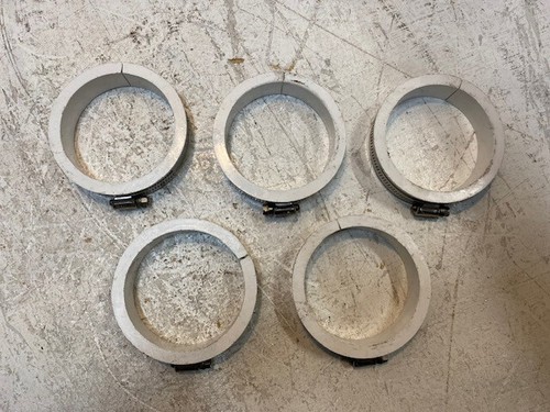 5 Qty of Tridon White Coupling Heavy Duty Clamps 4-1/4" OD 3-3/8" ID (5 Qty) - Picture 2 of 8