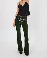 Free People Penny Pull On Velvet Flare Pant Night Forest