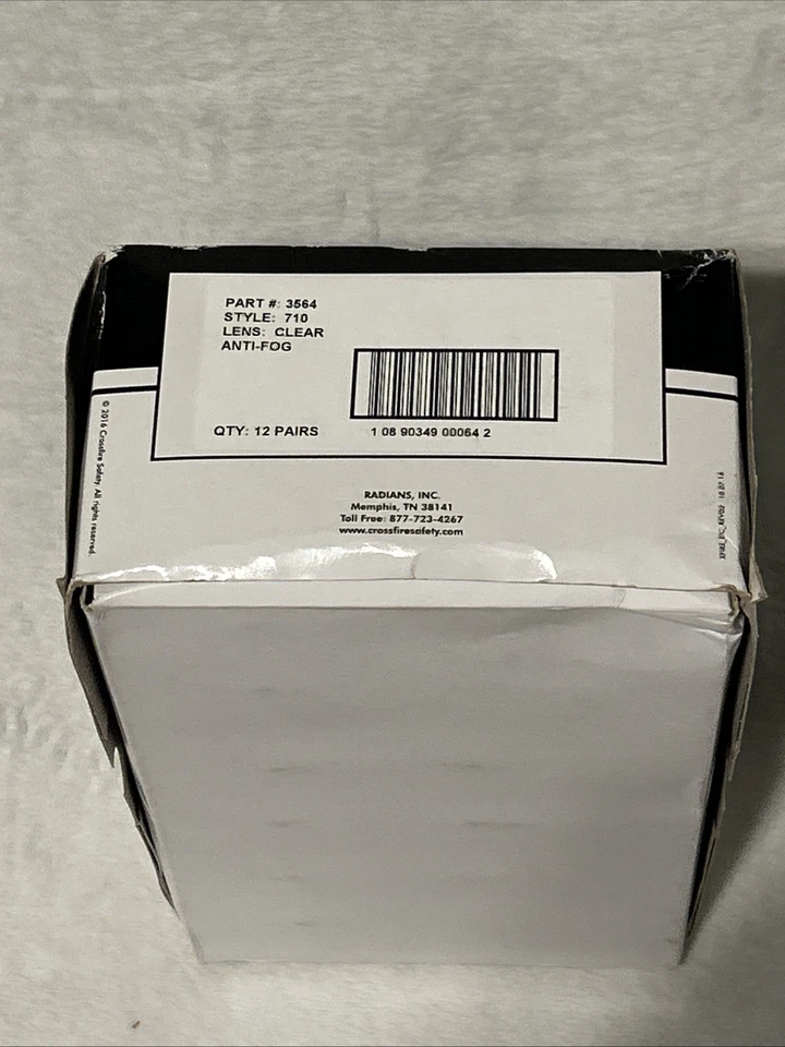 Gafas de seguridad Crossfire 710 12 PK con marco gris perla y lente antiniebla transparente Foto 2 de 4
