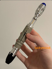 Doctor Who Master 10th Metal Sonic Screwdriver Scalable Replica LED Prop Collect