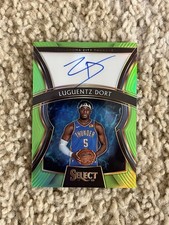Panini Select 2019-20 Rookie Auto Luguentz Dort Neon Green Prizm /99 Thunder