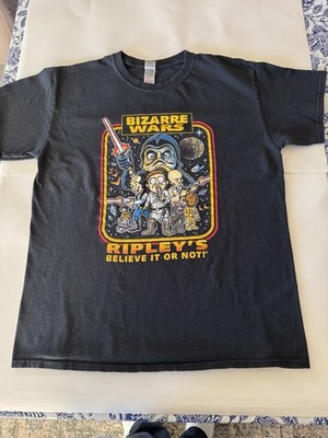 Vtg Y2K Ripleys Belive It Or Not Sz L Tee Bizarre Wars Parody Star Wars Darth