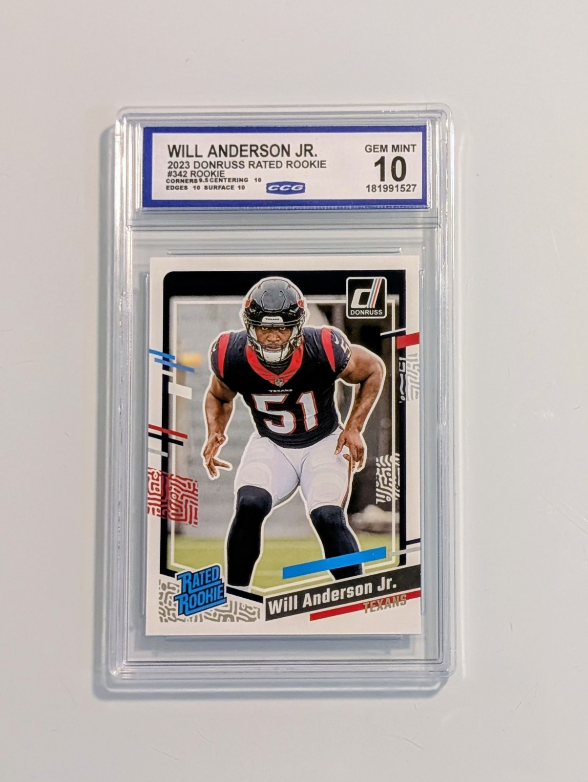 🔥2023 Panini Donruss #342 Will Anderson Jr RC GEM MINT💎 Houston Texans