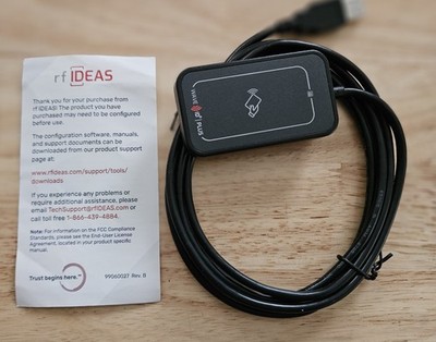 rf IDEAS WAVE ID Plus Mini V3 Black USB SDK Reader RDR-80532BKU
