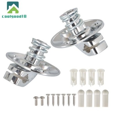 Coupe Sun Visor Silver Sunvisor Support Brackets 14pcs Kit Chrome w/ Screws
