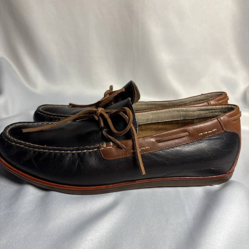 Mocassim ALDO Shoe Masculino Tamanho 10.5 M Couro Marrom Conforto - Imagem 3 de 4