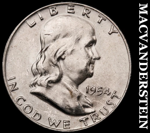 1954-D Silver Franklin Half Dollar - Choice Gem Brilliant Unc  Lustrous  #G8999