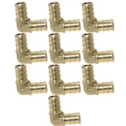 10 Pack XFITTING 1/2" PEX B Elbow - Brass Crimp Fittings , Lead Free
