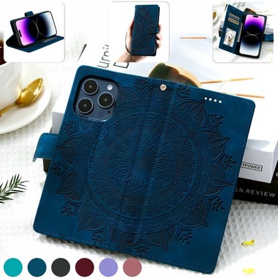 For iPhone 17 16 Pro Max 17Air 16e 15 14 Plus 13 12 11 Embossed Flip Wallet Case