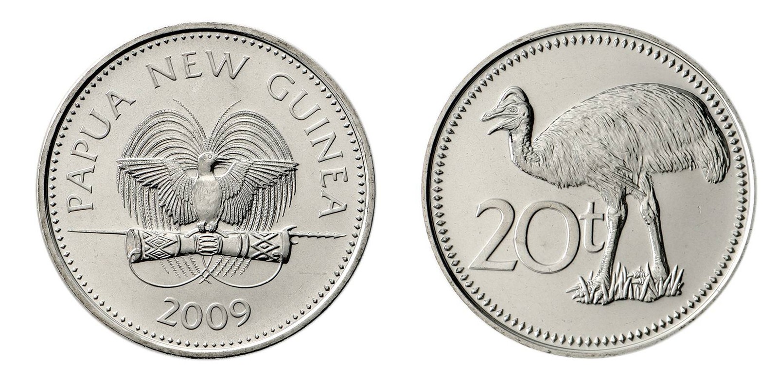 Papua New Guinea 1 Toea – 2 Kina 8 Pieces Set 1975-2022 KM #1-89 Mint ...
