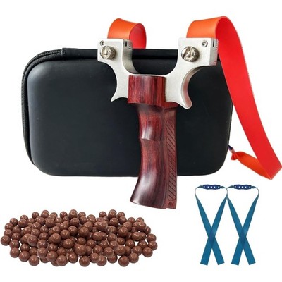 Zwille Steinschleuder Edelstahl Holz Griff Profi Slingshot Clip Technik Outdoor