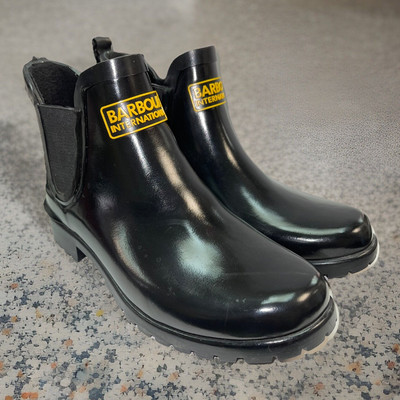 Ankle Wellies Black Glossy Ankle Boots Black Glossy Ankle