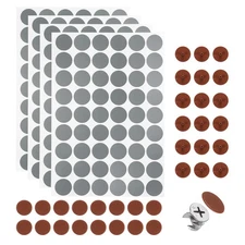 216Pcs Screw Hole Stickers and 200Pcs 18mm Screw Cover Caps, Red Brown