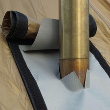 Tent Stove Resistant with Rain Flap Fireproof Protection Ring for Wood Burning