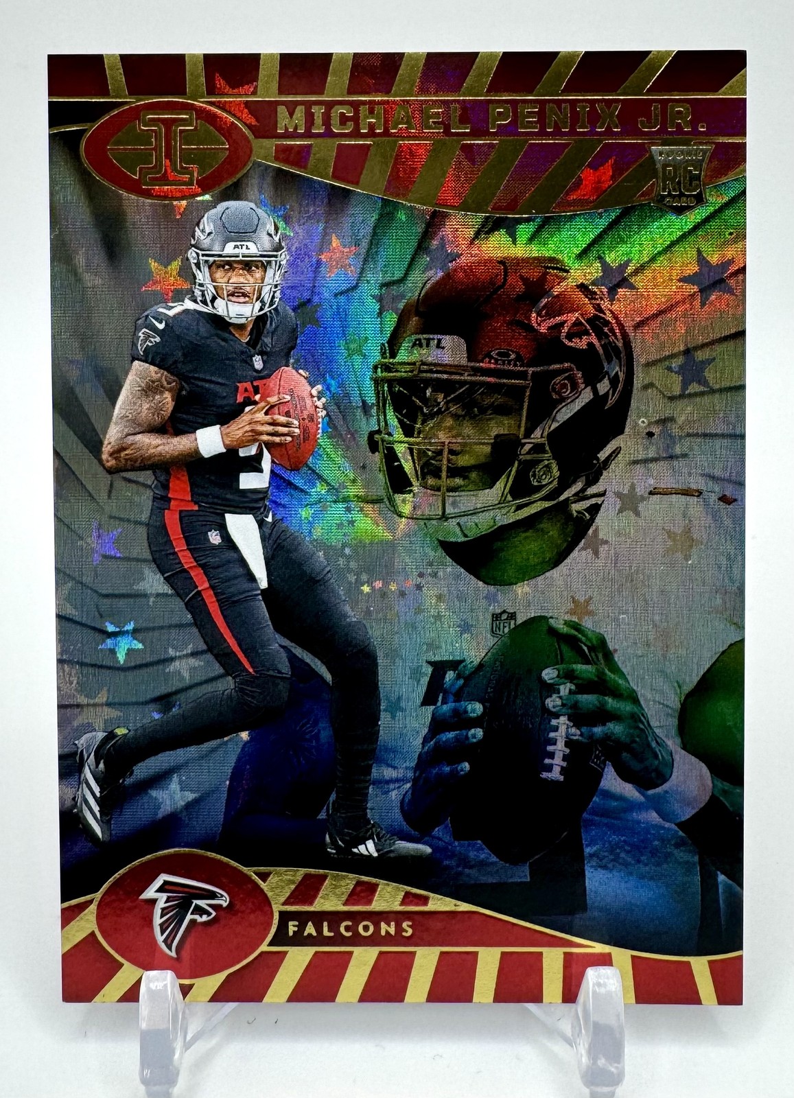 2024 Panini Illusions #4 Michael Penix Jr. Galactic Trophy Collection