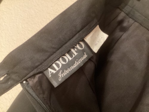 De Colección Adolfo Intern’l Mujeres Faldas en Hueso, Coral o Negro 29”Wx24”L Talla 10 ELIGE - Imagen 2 de 10