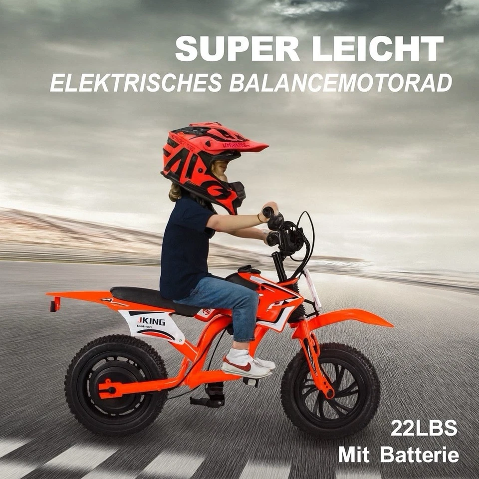 Kinder Elektrofahrrad E Bike 12 Zoll 200W Motor  25km/h E Motorrad Elektrisch - Bild 2 von 4