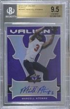 2018 Leaf Valiant Purple 4/15 Marcell Ateman #BA-MA2 BGS 9.5 GEM MINT Auto 0a2