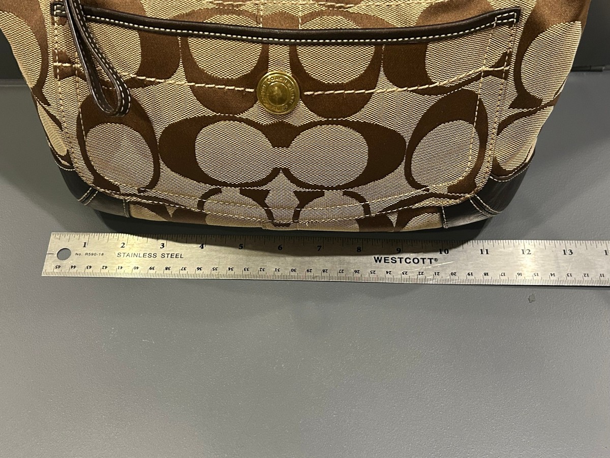 ブロンズ Vintage Coach Ergo Hobo Brown Canvas Shoulder Bag M0632 10764 W