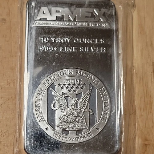 10 oz Silver Bar APMEX .999 Fine
