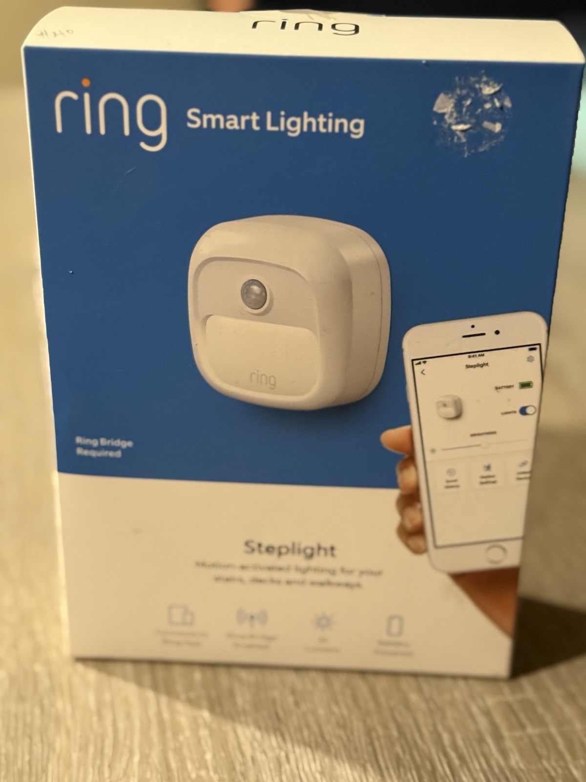 Ring Smart Lighting Motion-Activated White Steplight for Stairs Walkways Deck-image