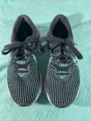 Nike Women's Size 12 React Infinity Run Flyknit 3 Black Pink Turquoise Running