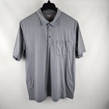Toad & Co Shirt Mens XL Blue Gray Striped Marko S/S Polo