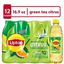 Lipton Iced Green Tea, Citrus Bottled Tea Dri...