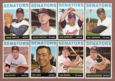 1964 Topps Lot (12) Senators 92 187 217 261 277 294 311 327 372 397 427 445  EX